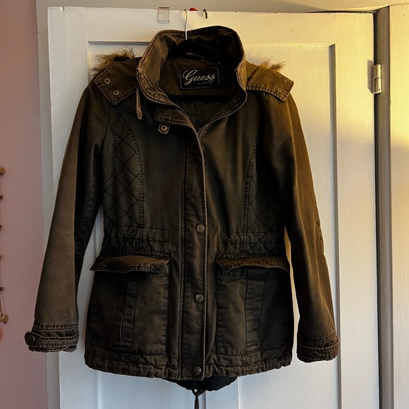 Guess Khaki jacket - Womens Small - Picture 2 of 14